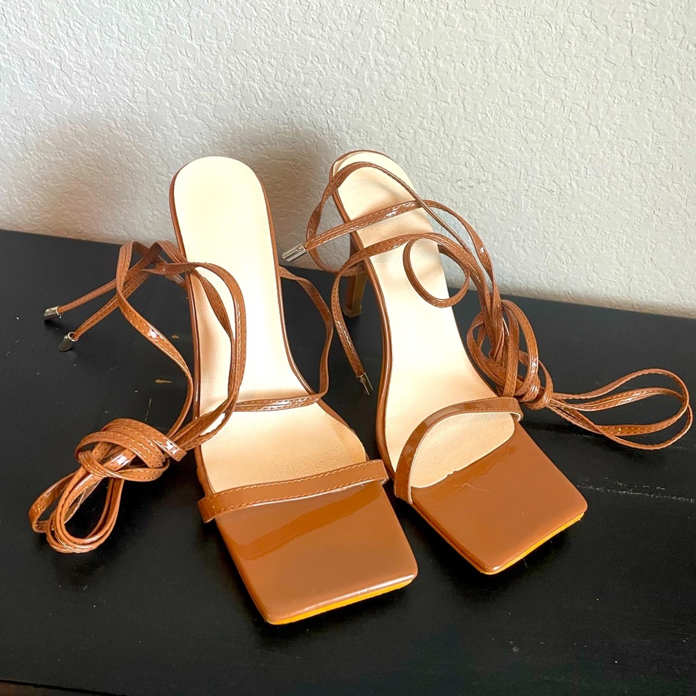 Square Toe Strappy Lace up heels ⭐️BUNDLE & SAVE ⭐️